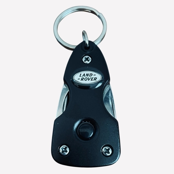 NIB Land Rover Souvenir Keychain Black Keychain Pocket Multi Tool Keychain Gift - Picture 3 of 5